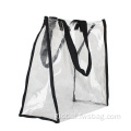 Black Tote Bag Approved Square Shopping PVC Tote Bag Factory